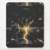 Zerschmetterter Blitzwolf Mystisch Dunkle Fantasy Mousepad (Vorne)