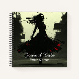 Zerschmettertes Silhouette-Journal — Benutzerdefin Notizblock