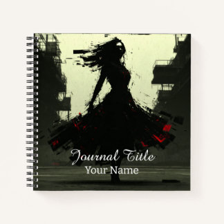 Zerschmettertes Silhouette-Journal — Benutzerdefin Notizblock