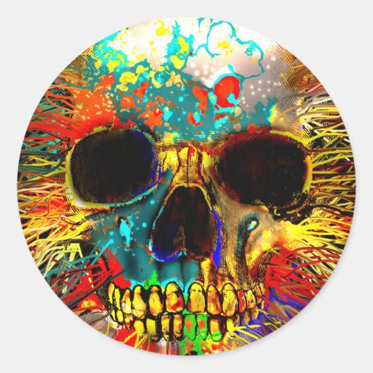 zersplittert runder aufkleber (Vorderseite)