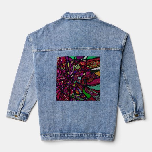 Zersplitterte Blume Jeansjacke (Rückseite)