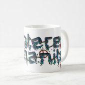 Zersplitterte Menschlichkeits-Logo-Tasse Kaffeetasse (VorderseiteRechts)