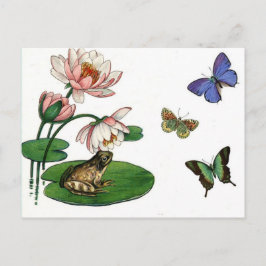 Zerstöre Blüten denken an deinen Blütenschmetterli Postkarte