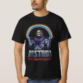 " Zerstöre das bürgerliche Skeletor " T-Shirt (Vorderseite)