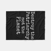 Zerstöre das Patriarchat nicht das Planet-Shirt Ni Fleecedecke (Vorderseite (Horizontal))