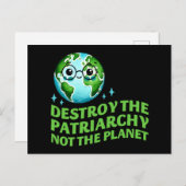 Zerstöre das Patriarchat nicht den Planeten Ecofem Postkarte (Vorne/Hinten)