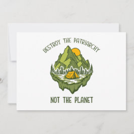 Zerstöre das Patriarchat nicht den Planeten Feiertagskarte