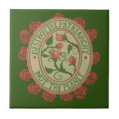 Zerstöre das Patriarchat, nicht den Planeten Femin Fliese (Vorderseite)