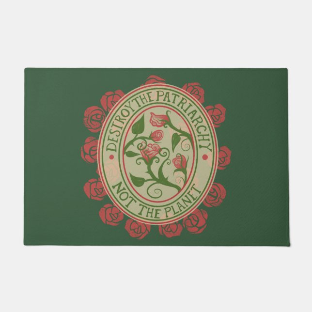 Zerstöre das Patriarchat, nicht den Planeten Femin Fußmatte (Vorderseite)