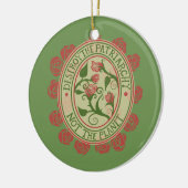 Zerstöre das Patriarchat, nicht den Planeten Femin Keramik Ornament (Links)