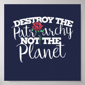 Zerstöre das Patriarchat, nicht den Planeten Femin Poster