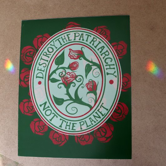 Zerstöre das Patriarchat, nicht den Planeten Femin Postkarte