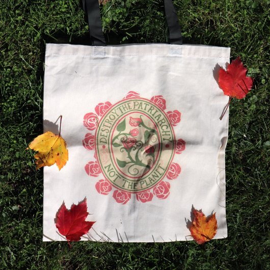 Zerstöre das Patriarchat, nicht den Planeten Femin Tragetasche