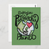 Zerstöre das Patriarchat, nicht den Planeten Postkarte (Vorne/Hinten)