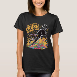 Zerstöre Die Süßigkeiten-Ausbeute Lustiger Hallowe T-Shirt