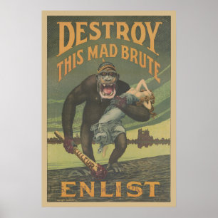 Zerstöre diese Mad Brute Enlist Poster