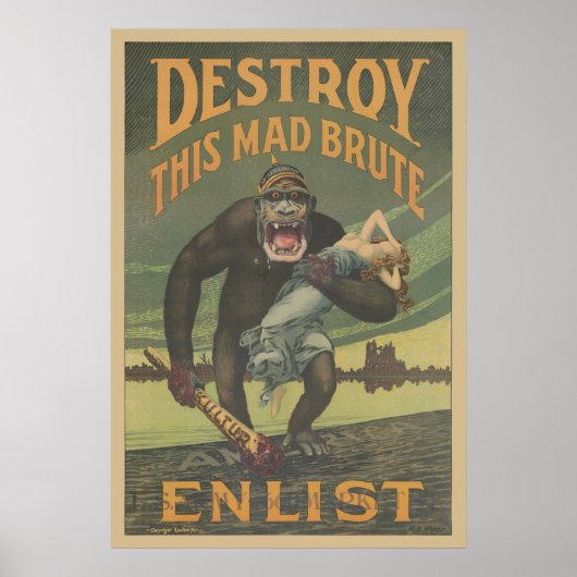 Zerstöre diese Mad Brute Enlist Poster (Vorne)