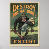 Zerstöre diese Mad Brute - Rekrutierung der Weltwe Poster (Vorne)