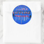 Zerstöre MAGA-Propaganda Runder Aufkleber (Tasche)