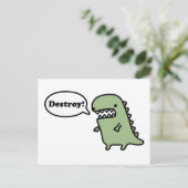 Zerstöre! Postkarte (Stehend Vorderseite)