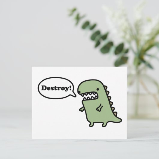 Zerstöre! Postkarte (Stehend Vorderseite)