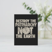 zerstören das Patriarchat nicht den Erdetag Postkarte (Stehend Vorderseite)