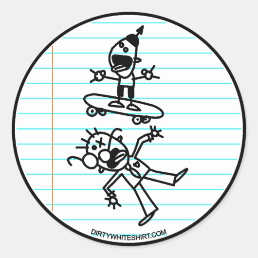 zerstören runder aufkleber (Vorderseite)