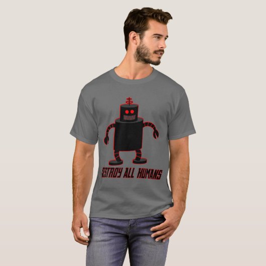 Zerstören Sie alle Menschen T-Shirt (Vorne ganz)