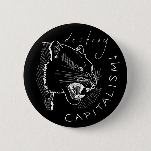 Zerstören Sie Kapitalismus! Button (Vorderseite)