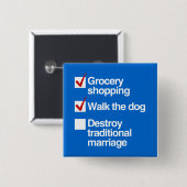 ZERSTÖREN SIE TRADITIONELLE HEIRAT BUTTON (Vorne & Hinten)