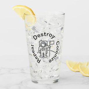 Zerstören von Kolonisation Mehrfachglas-Becher Glas