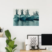 Zerstörer der Spruance-Klasse, NAV STA, San Diego, Poster (Heimbüro)