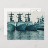 Zerstörer der Spruance-Klasse, NAV STA, San Diego, Postkarte (Vorne/Hinten)