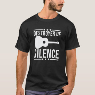 Zerstörer der Stille Gitarre Gitarrist Lustige Git T-Shirt