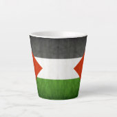 Zerstörte Grunge Palästina-Flagge Milchtasse (Vorderseite)
