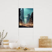 zerstörte Stadt Poster (Küche)