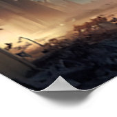 zerstörte Stadt Poster (Ecke)