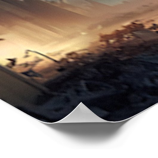 zerstörte Stadt Poster (Ecke)