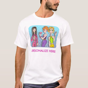 Zerstörte T-Shirts - drei Martini-Divas