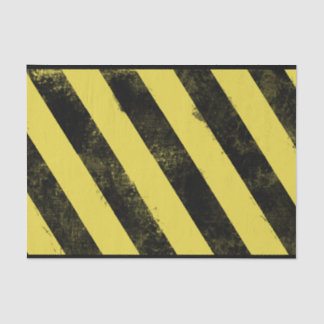 Zerstörte Warnung Seidenpapier