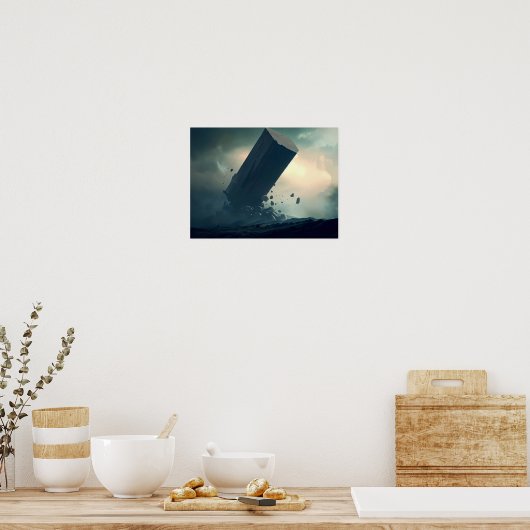 Zerstörter Monolith Poster (Küche)