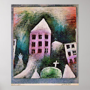 Zerstörter Ort von Paul Klee Poster