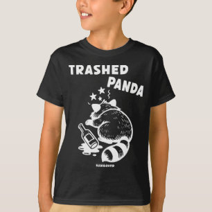 Zerstörter Panda Kater Soziale Medien Crazy Betrun T-Shirt
