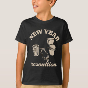 Zerstörter Panda Neujahrsvorsatz Lustiger betrunke T-Shirt