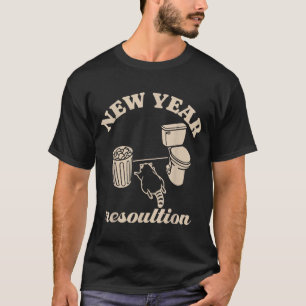 Zerstörter Panda Neujahrsvorsatz Lustiger betrunke T-Shirt