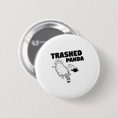 Zerstörter Panda Waschbär Lustiger Waschbär wird b Button (Vorne & Hinten)
