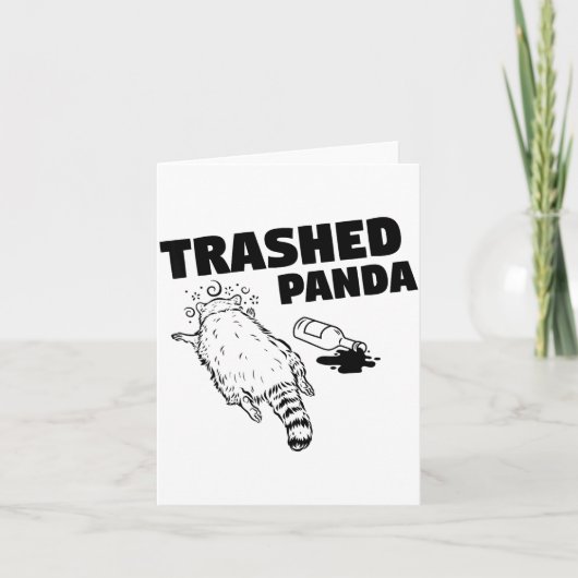 Zerstörter Panda Waschbär Lustiger Waschbär wird b Karte (Vorderseite)
