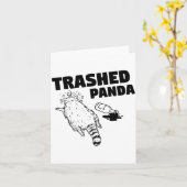 Zerstörter Panda Waschbär Lustiger Waschbär wird b Karte (Gelbe Blume)