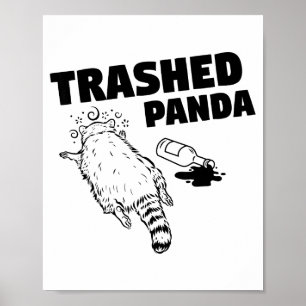Zerstörter Panda Waschbär Lustiger Waschbär wird b Poster
