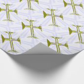Zerstörtes Goldkreuz Geschenkpapier (Ecke)
